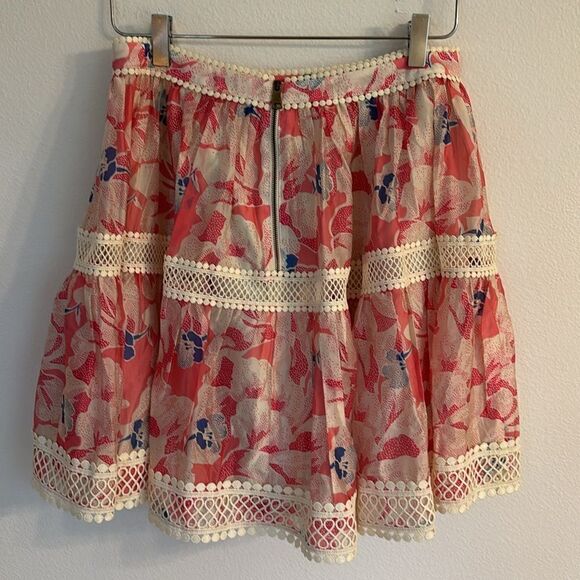NWT Ted Baker Tabitha Pink Floral Tiered Full Mini Skirt Size 2 - Picture 7 of 12